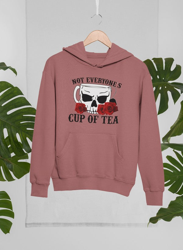 Not Everyone's Cup Of Tea Hoodie featuring a unique artistic design, adjustable hood, and cozy fleece lining.