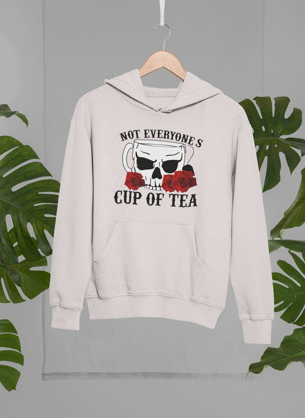 Not Everyone's Cup Of Tea Hoodie featuring a unique artistic design, adjustable hood, and cozy fleece lining.