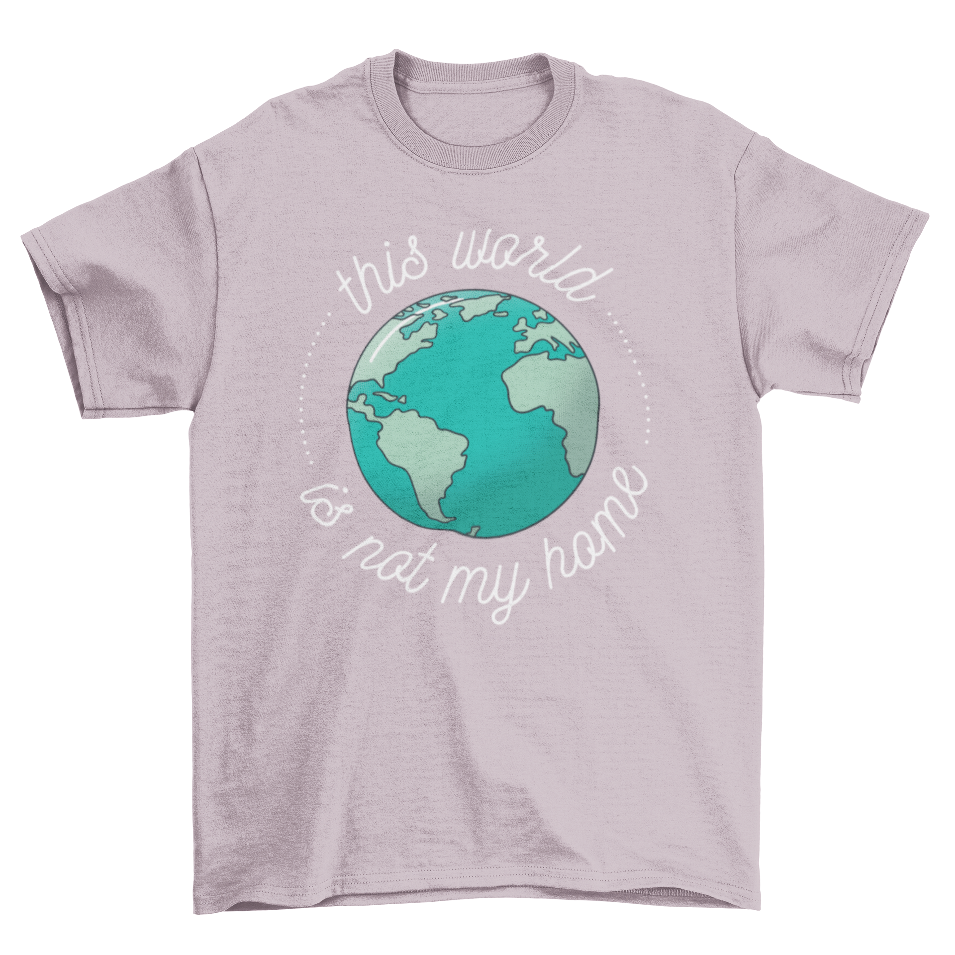 Not My Home t-shirt featuring planet earth design and caption.