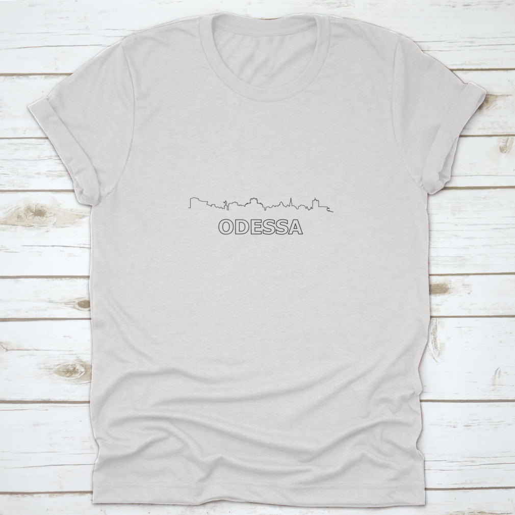 Stylish T-shirt featuring the Odessa, Ukraine logo with a unique vector design, made from 100% cotton for comfort.