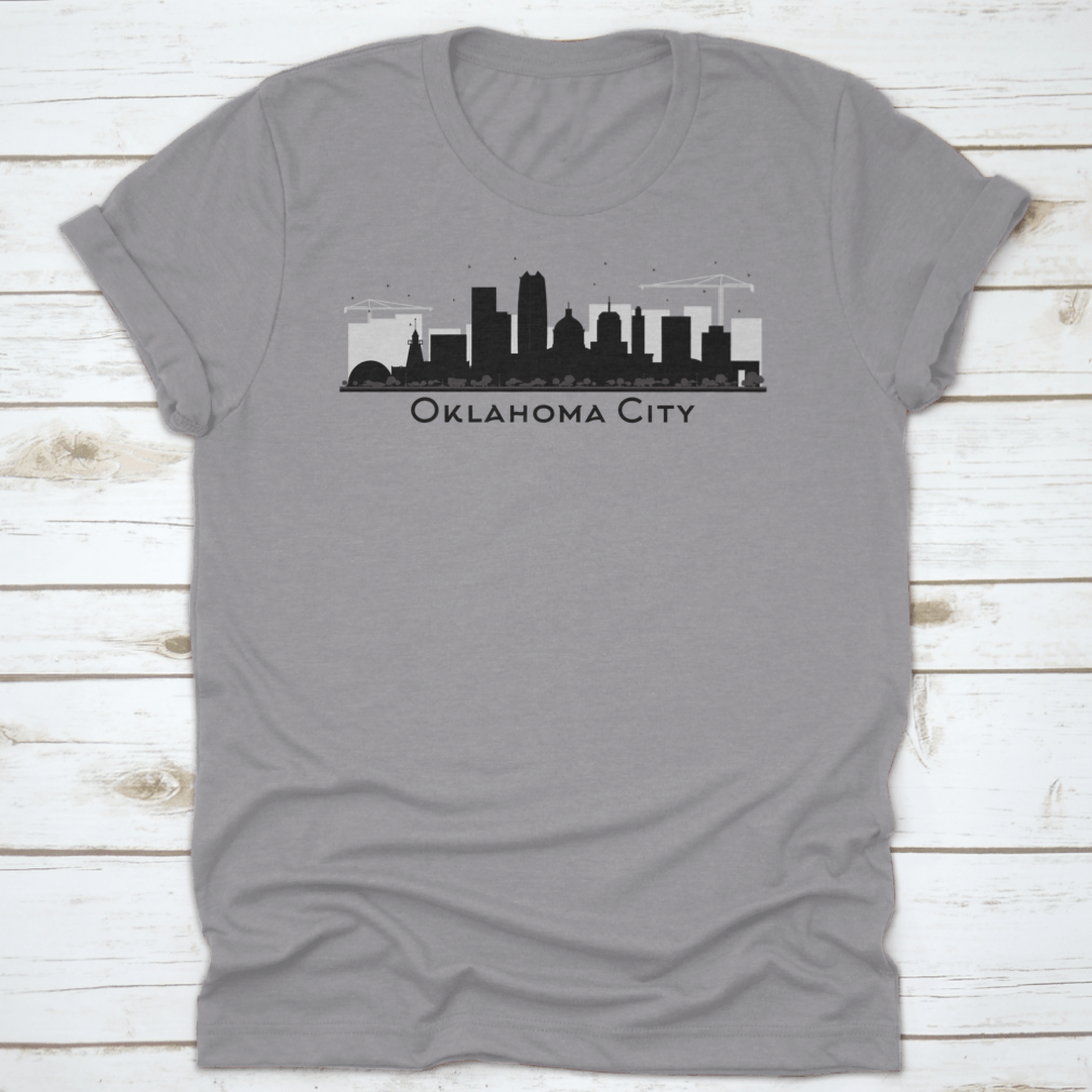 Oklahoma City Downtown T-Shirt featuring a classic fit, made from soft cotton fabric, ideal for casual wear.