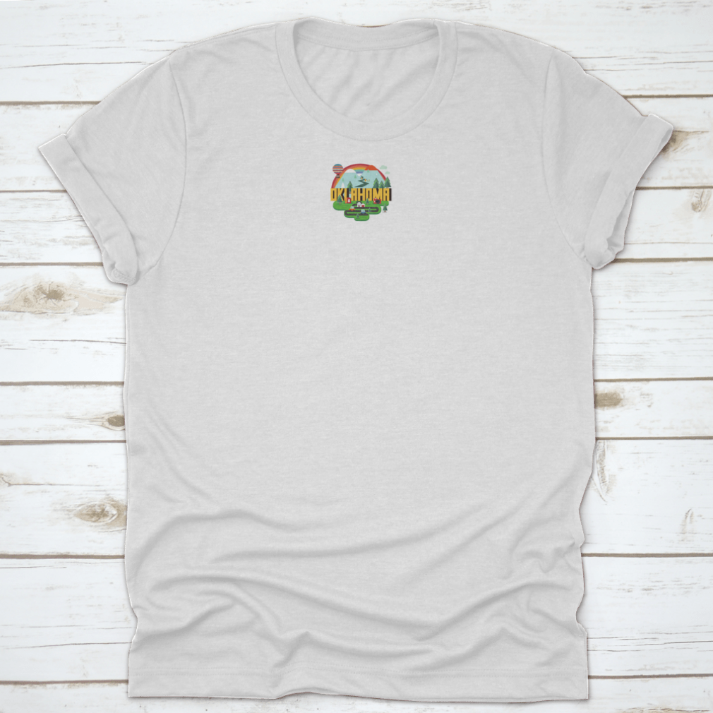 A comfortable cotton t-shirt featuring Oklahoma-themed design, perfect for travel lovers.