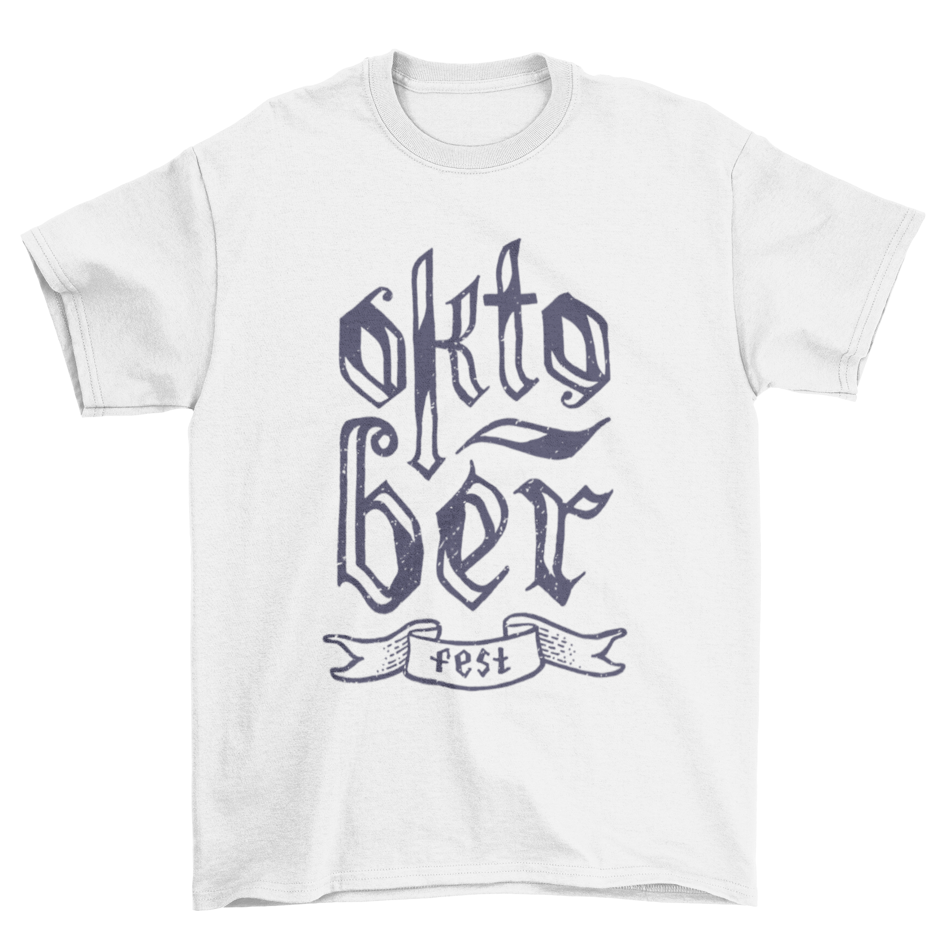 Oktoberfest lettering t-shirt featuring traditional German font design, perfect for festive celebrations.