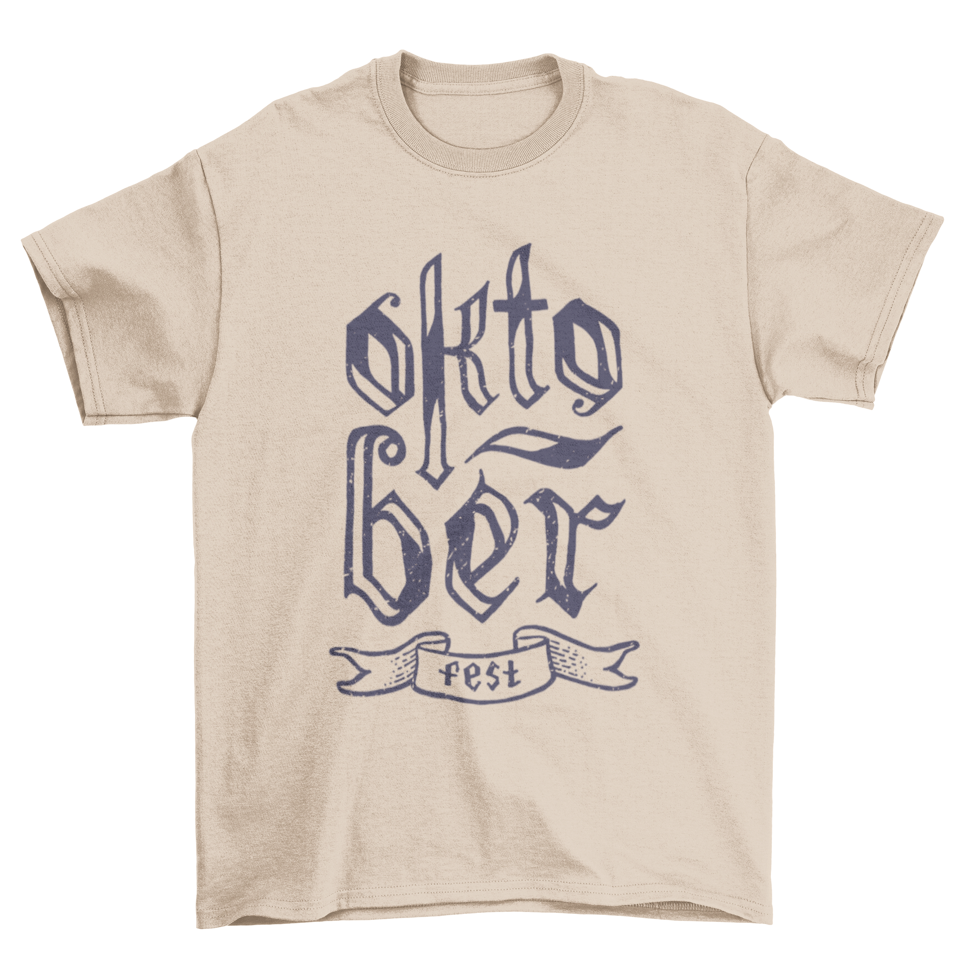 Oktoberfest lettering t-shirt featuring traditional German font design, perfect for festive celebrations.