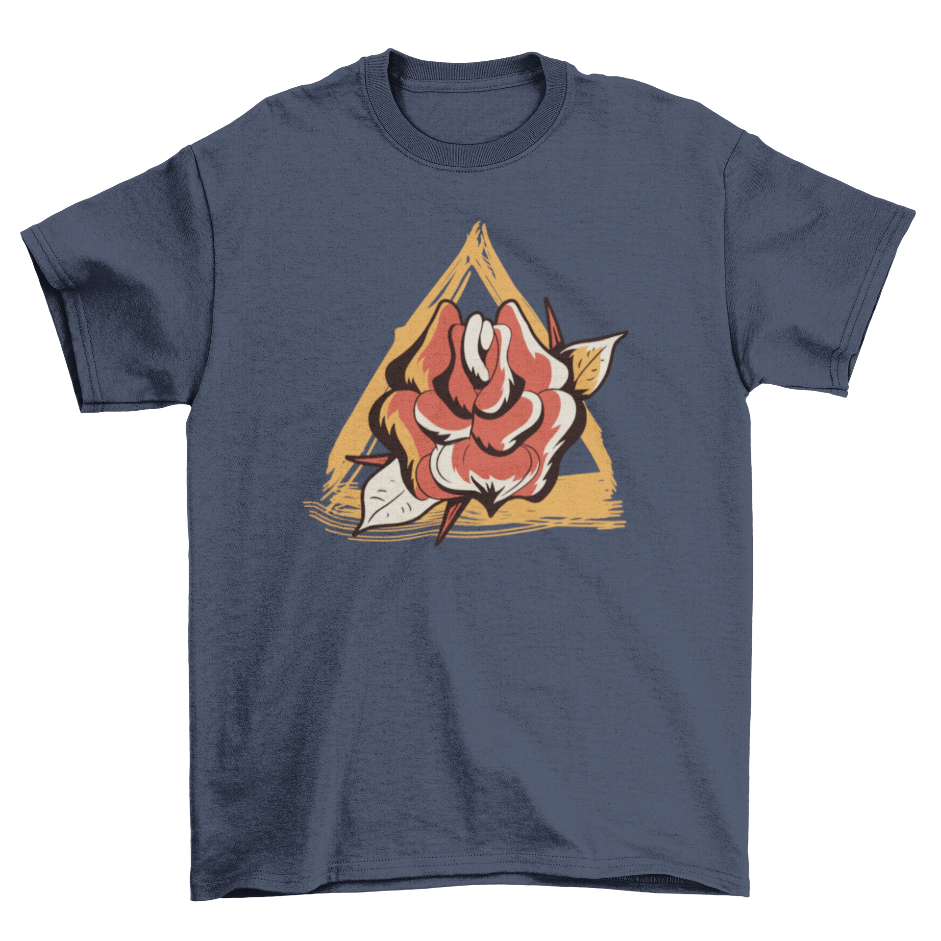 Old School Rose T-shirt featuring a vintage rose design on a soft fabric.