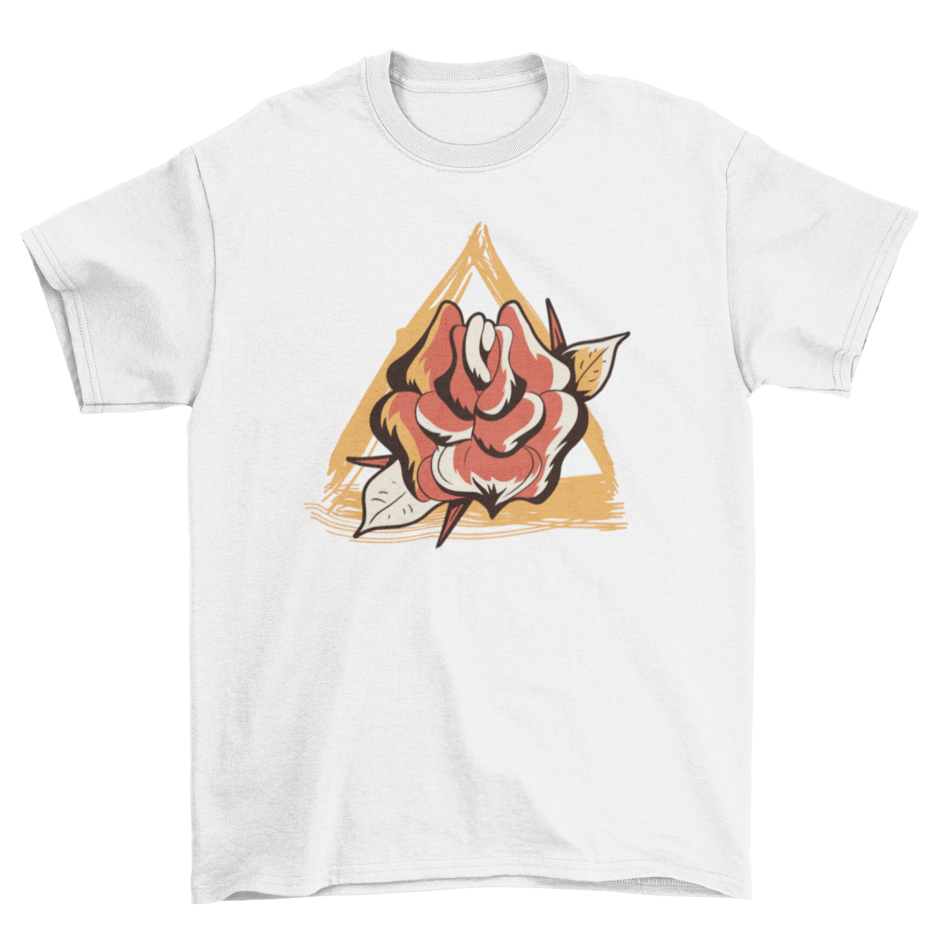 Old School Rose T-shirt featuring a vintage rose design on a soft fabric.