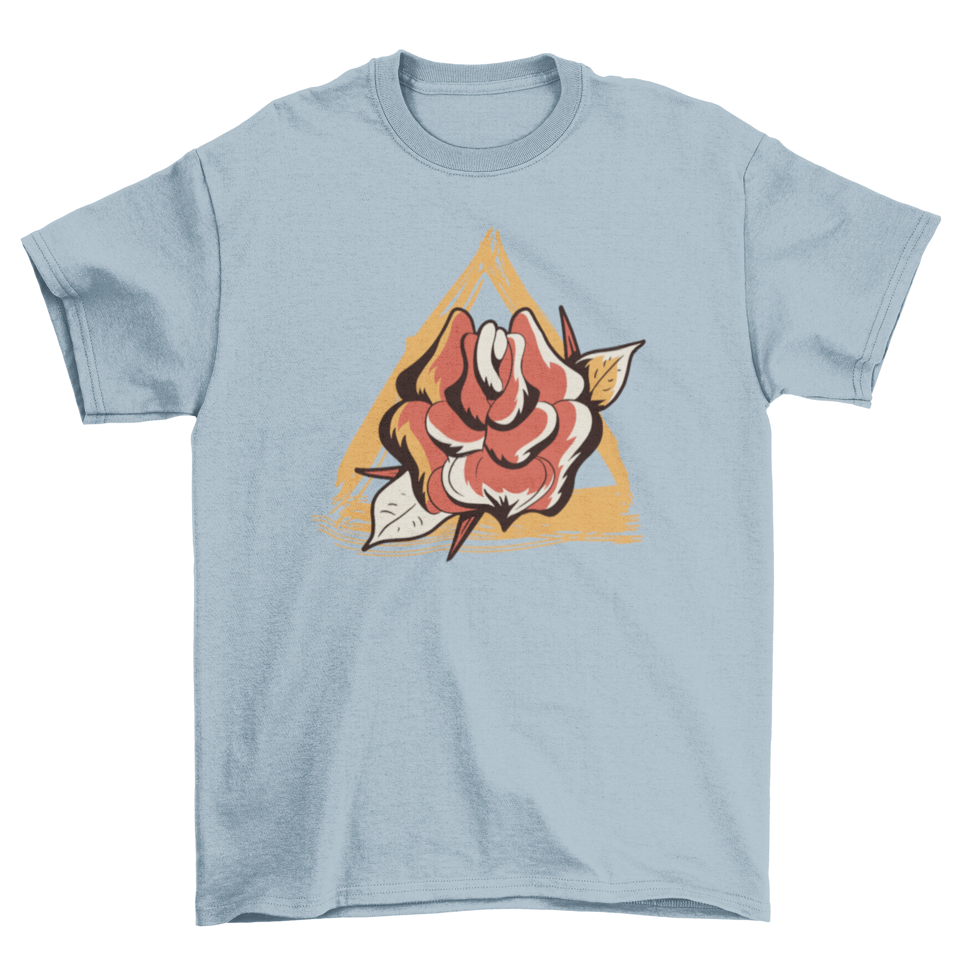 Old School Rose T-shirt featuring a vintage rose design on a soft fabric.