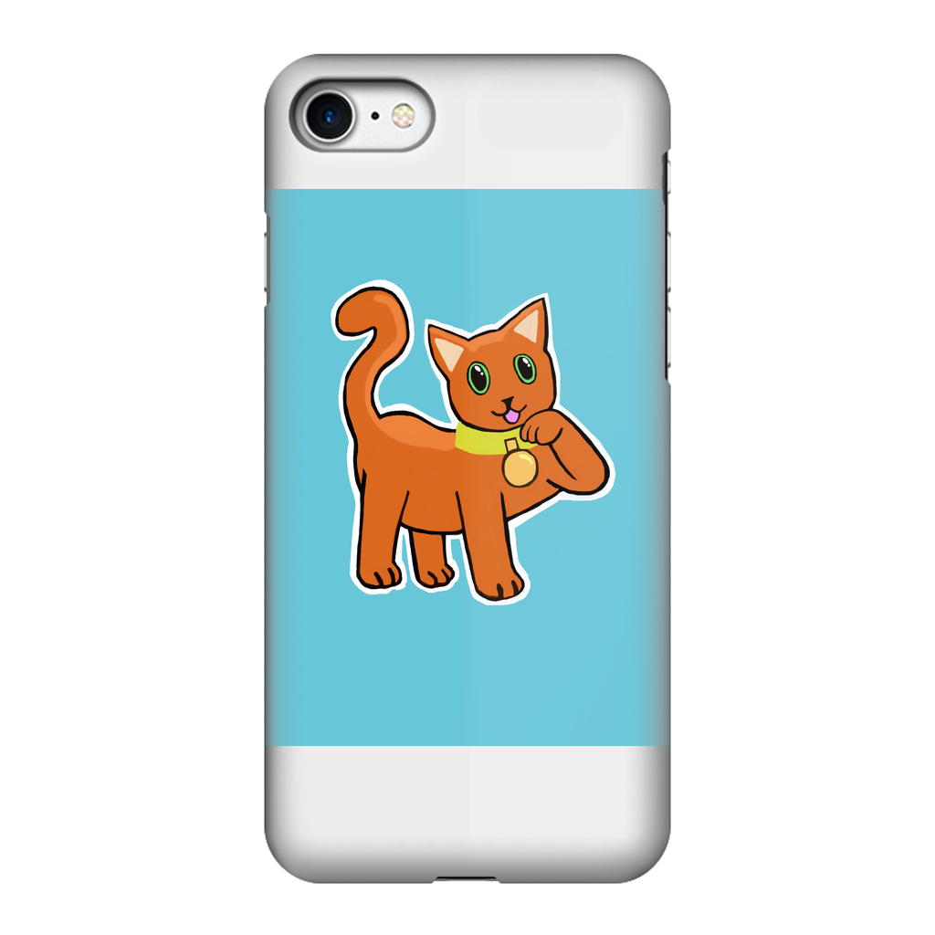 Orange Cat Fully Printed Tough Phone Case showcasing vibrant design and durable construction.