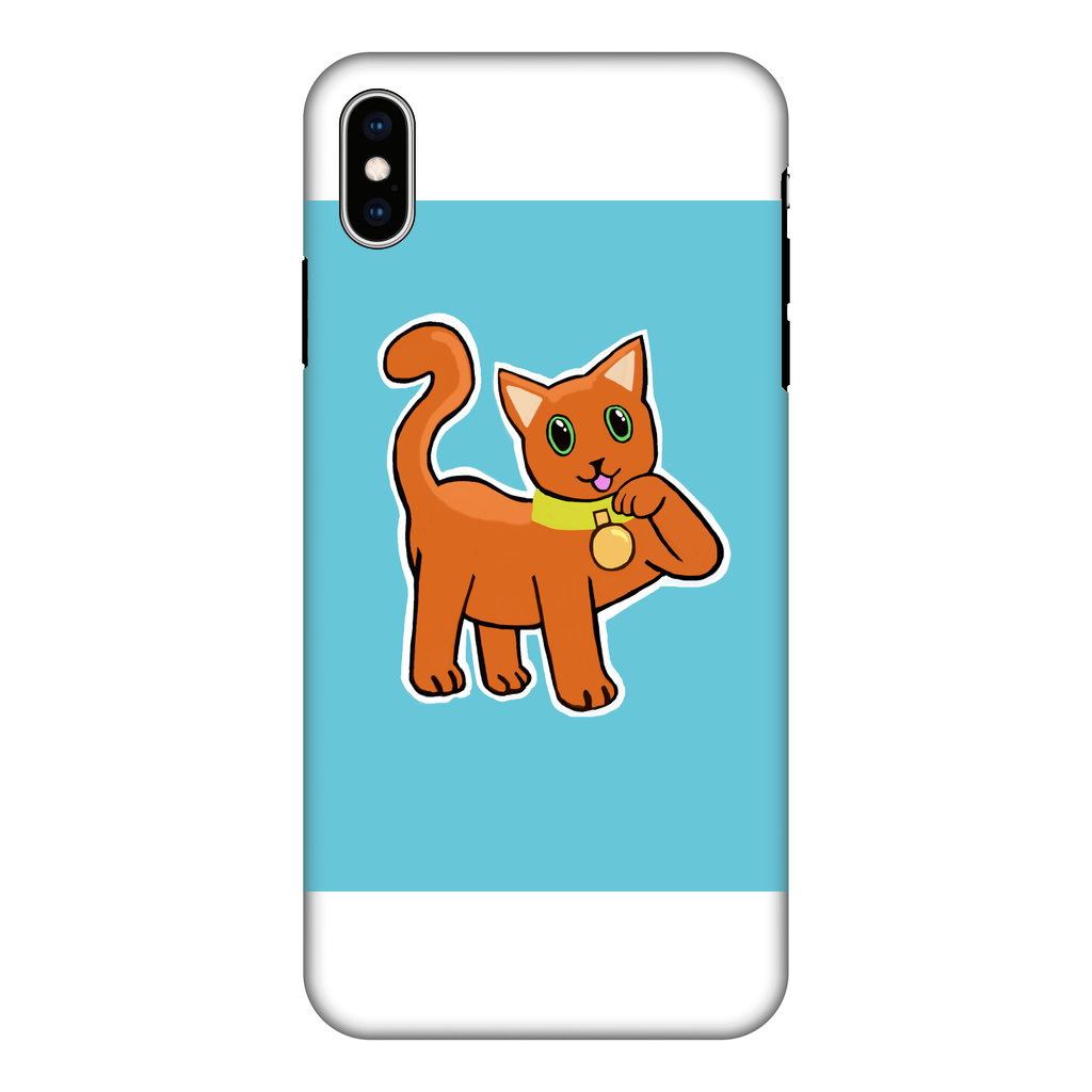 Orange Cat Fully Printed Tough Phone Case showcasing vibrant design and durable construction.