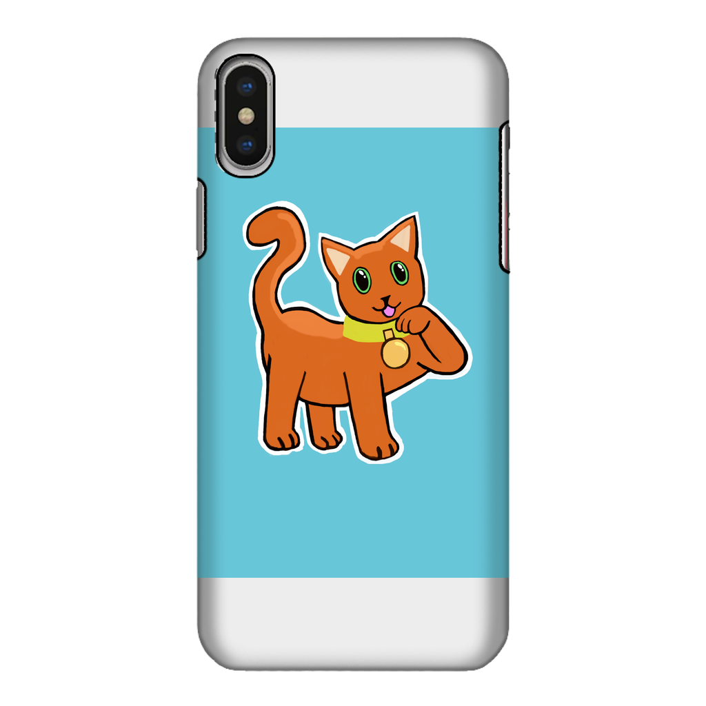 Orange Cat Fully Printed Tough Phone Case showcasing vibrant design and durable construction.