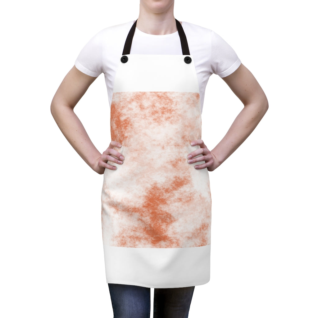 Stylish Orange Cloud Apron made of durable polyester with black detachable twill straps, perfect for cooking and backyard cookouts.