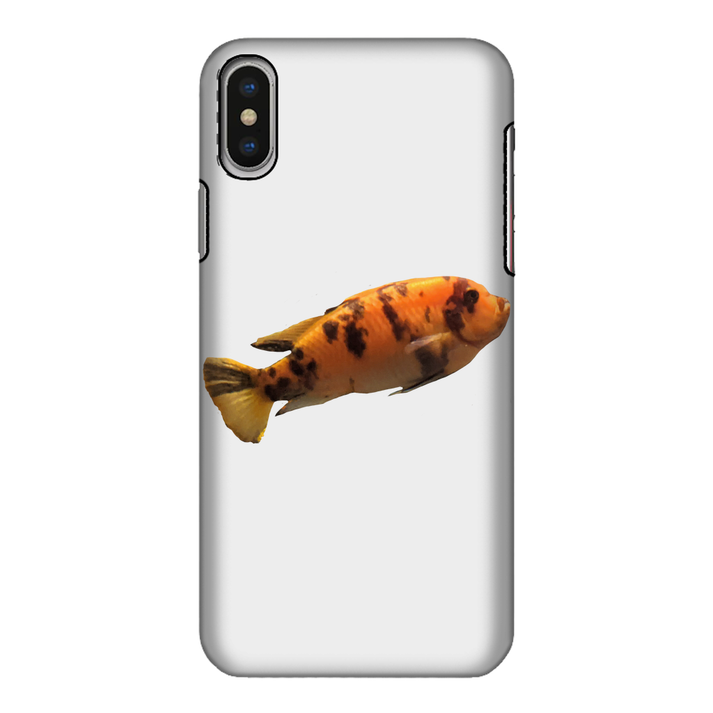 Orange Fish Fully Printed Tough Phone Case showcasing vibrant design and dual-layer protection.