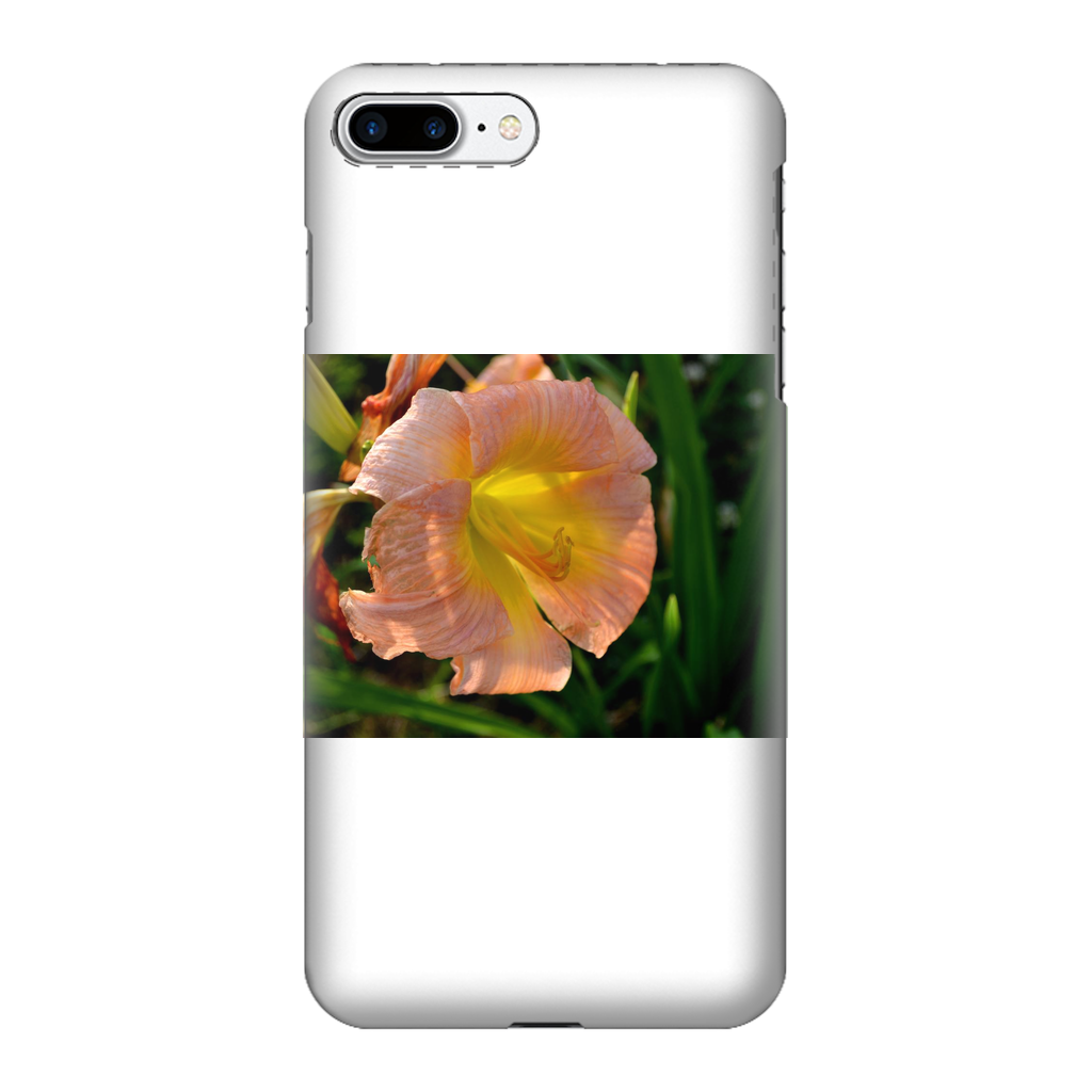 Orange Flower Fully Printed Tough Phone Case showcasing vibrant floral design with dual-layer protection.