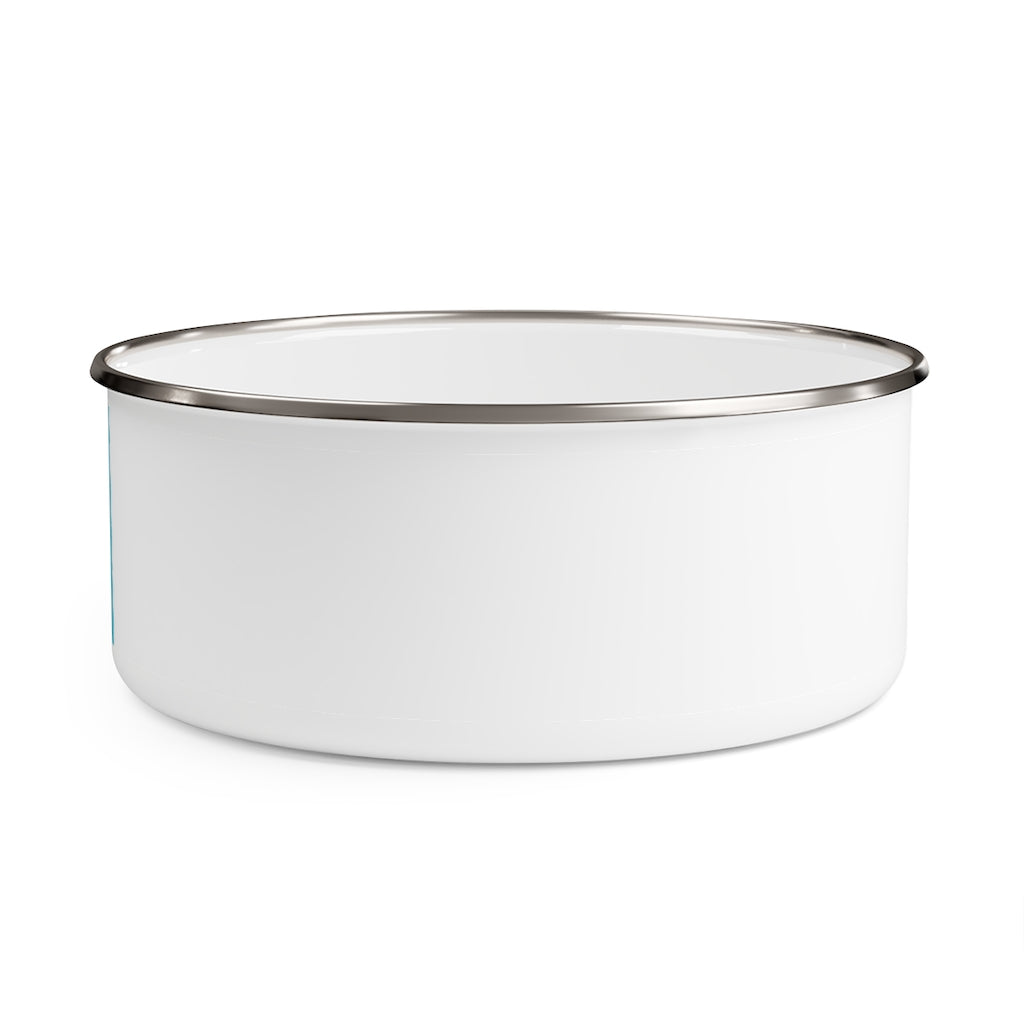 Stylish Orange Kitty Enamel Bowl with a translucent lid and anti-slip backing, perfect for pet meals.