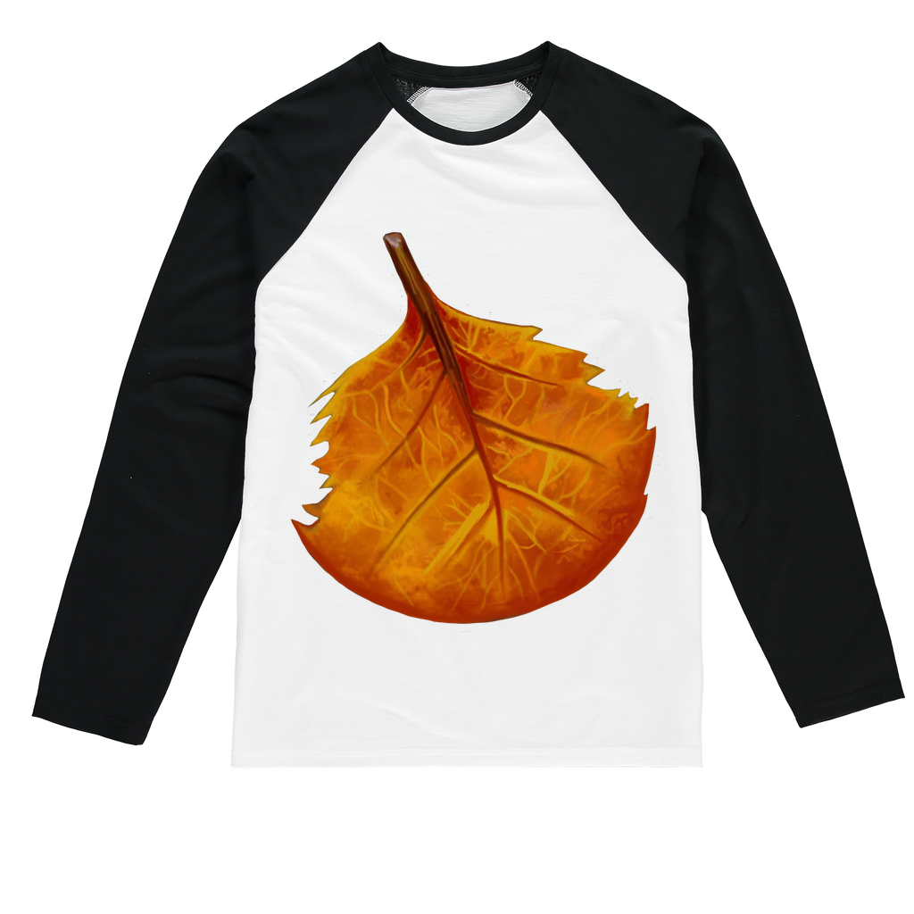 OrangeLeaf Sublimation Baseball Long Sleeve T-Shirt featuring a crew neck and long sleeves, designed for custom printing with a stylish fit.