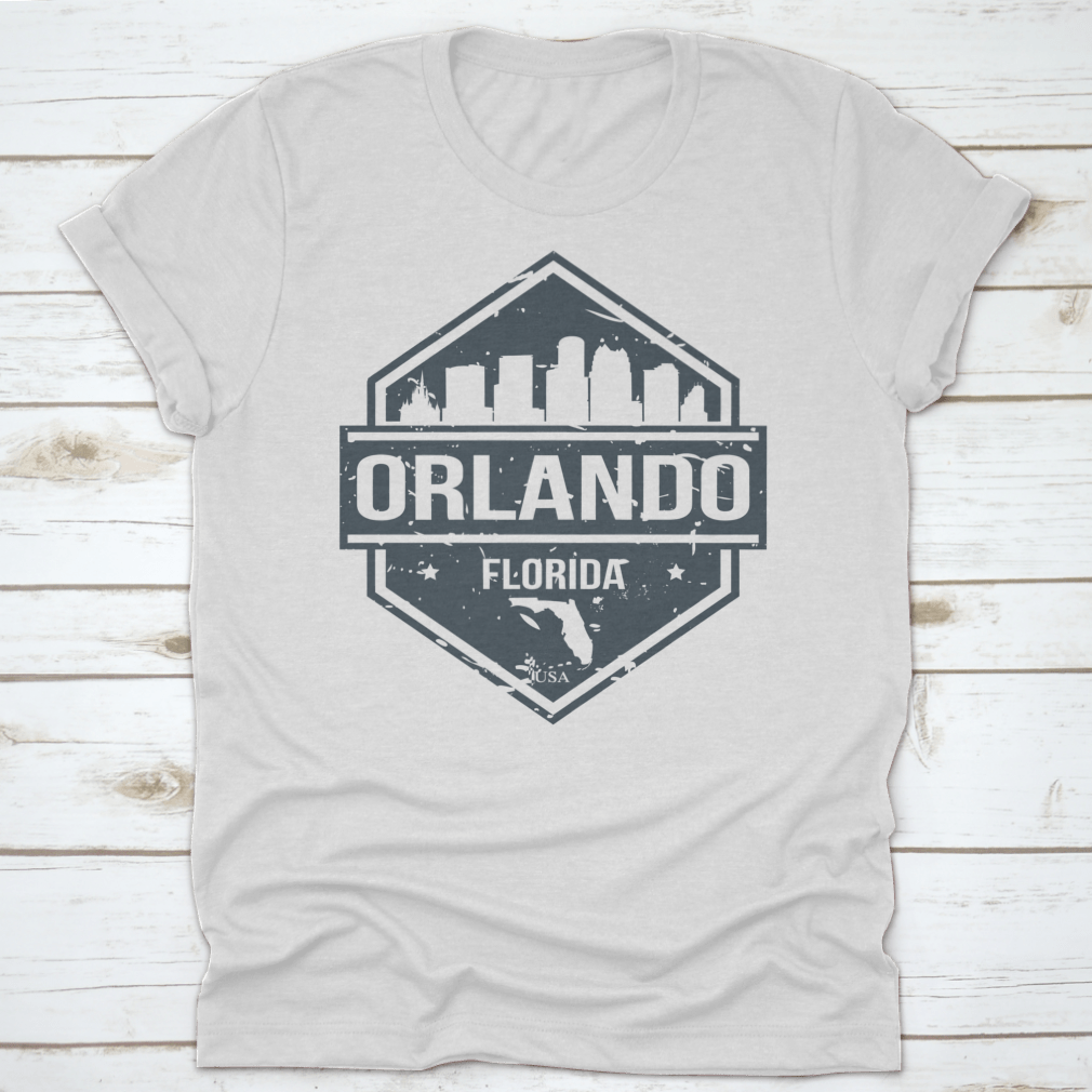 Orlando, Florida travel stamp icon skyline design badge vector featuring iconic city skyline.