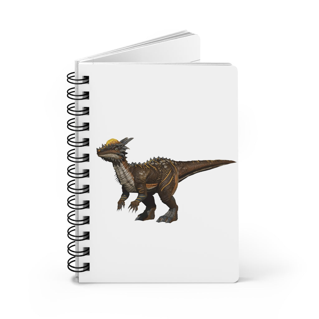 Pachycephalosaurus Spiral Bound Journal with glossy cover and lined pages, featuring vibrant dinosaur design.