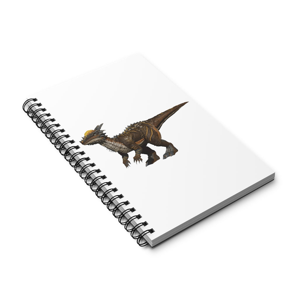 Pachycephalosaurus Spiral Journal featuring a vibrant dinosaur design, available in multiple styles including blank, dot grid, lined, and task manager.