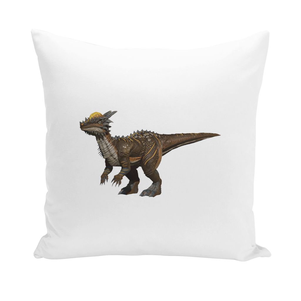 Pachycephalosaurus throw pillows in various styles, showcasing unique designs and textures.