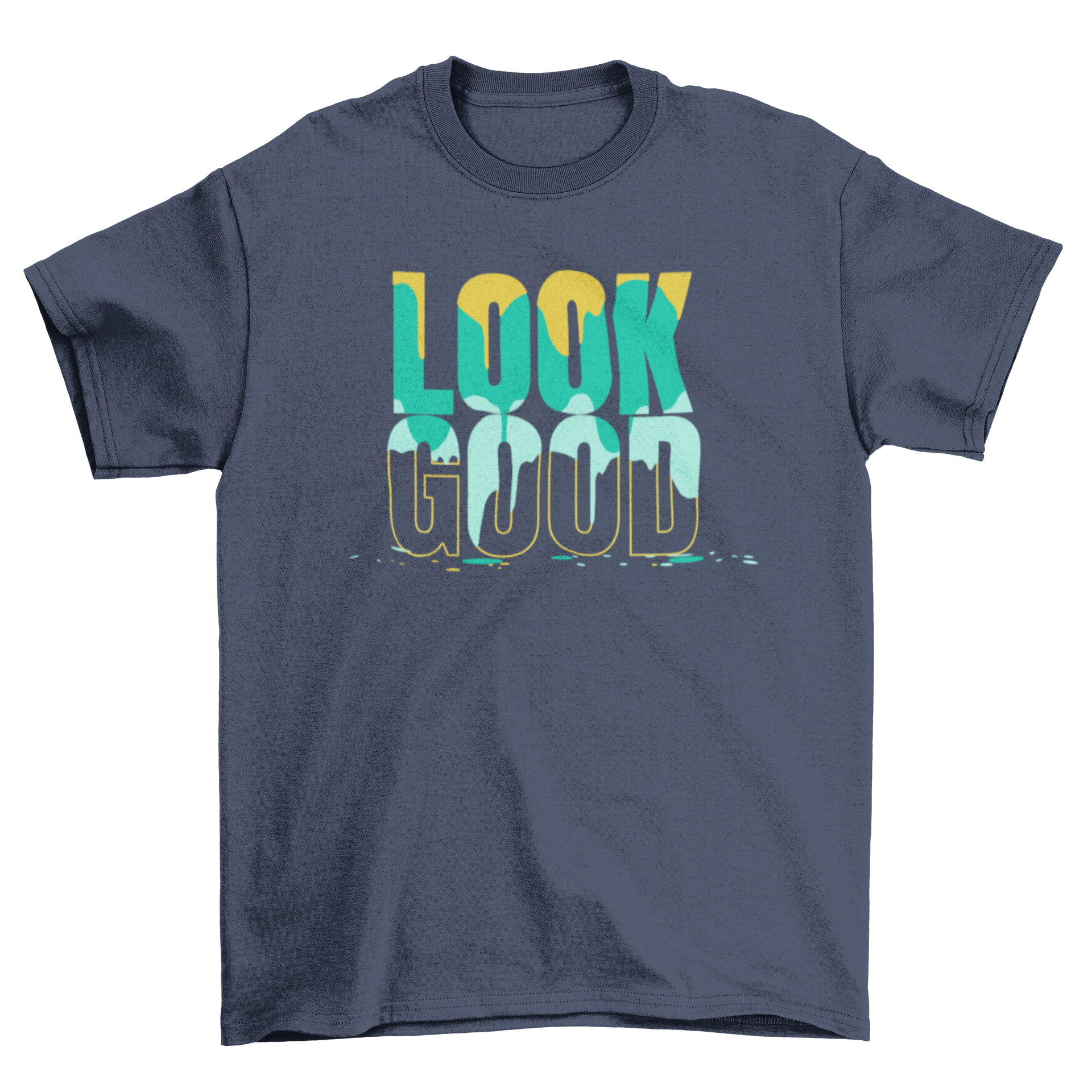 A stylish paint drip t-shirt featuring a colorful drip effect, perfect for casual wear.