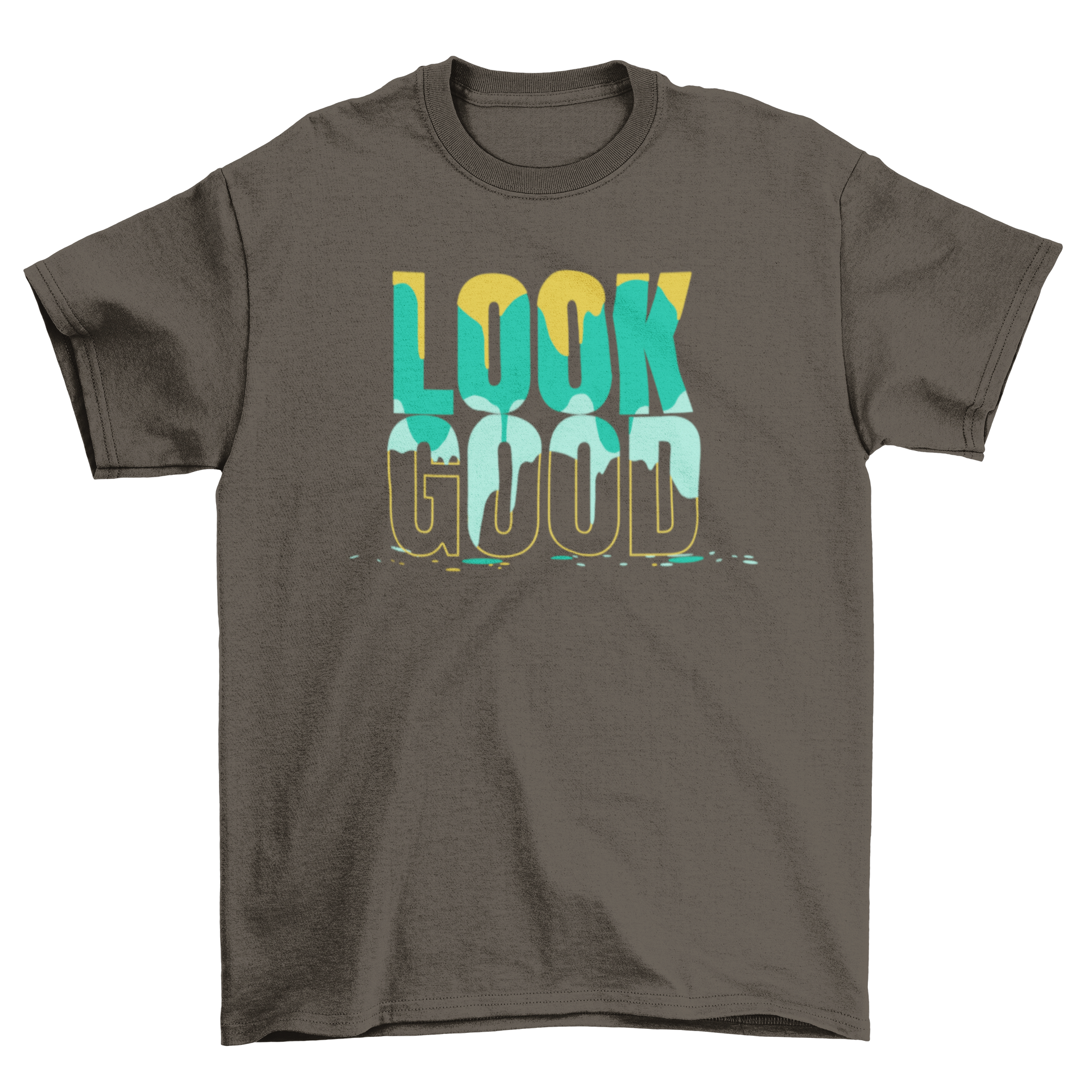 A stylish paint drip t-shirt featuring a colorful drip effect, perfect for casual wear.