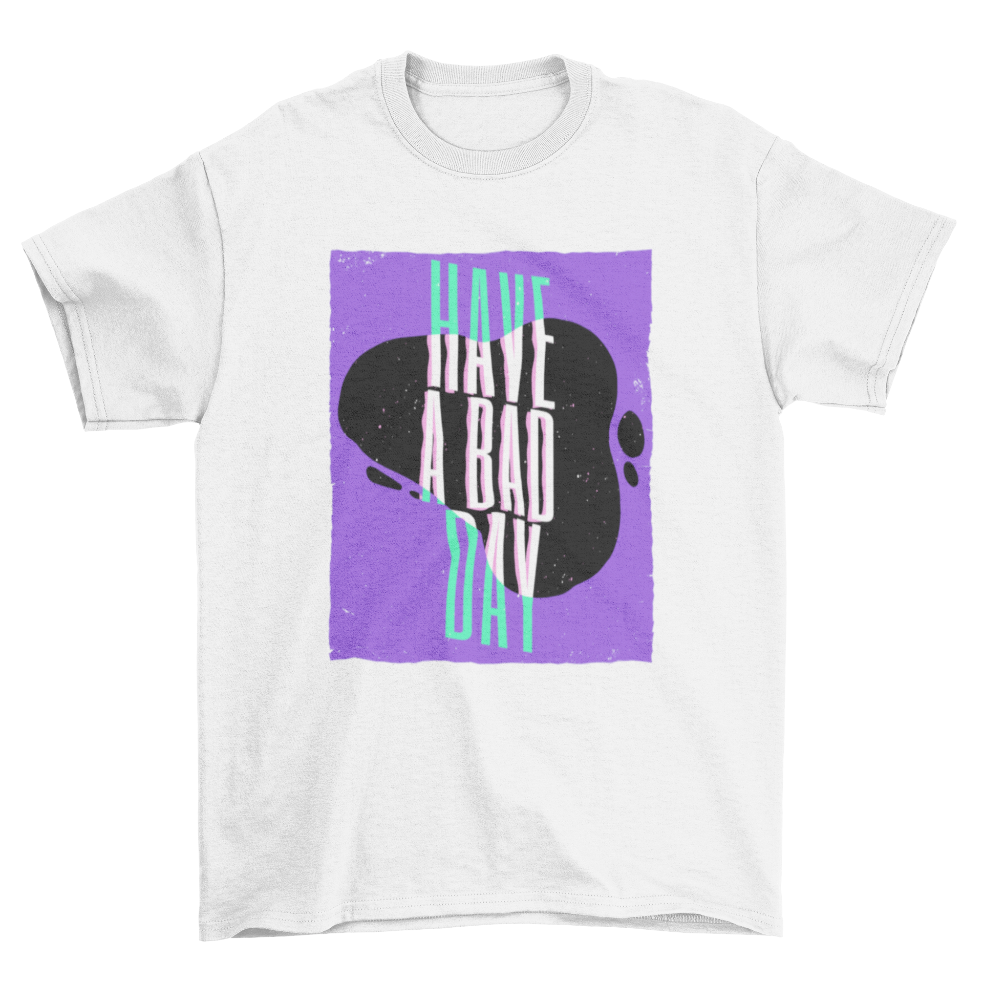 A stylish paint effect t-shirt featuring editable text, showcasing vibrant colors and artistic design.