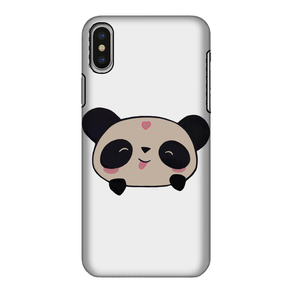 Panda Fully Printed Tough Phone Case showcasing vibrant design and dual-layer protection.