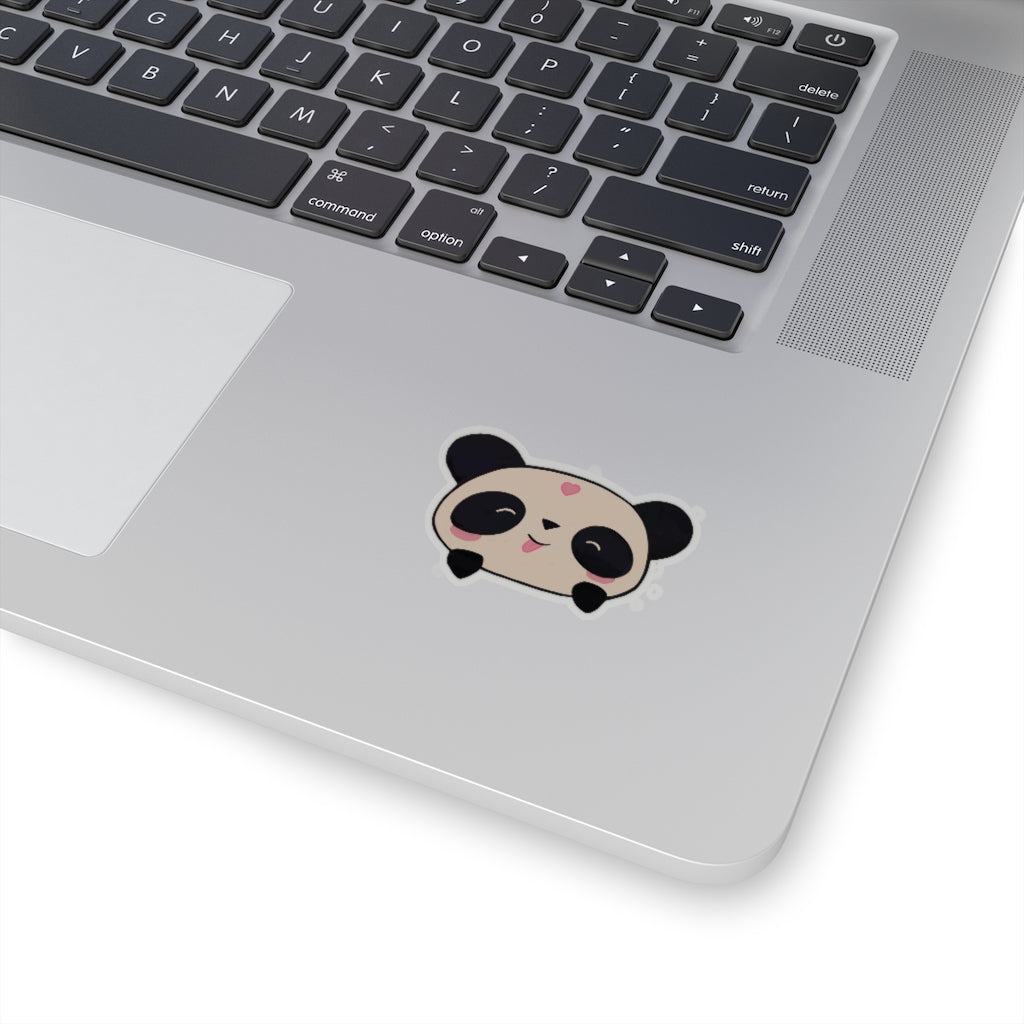 Panda Kiss-Cut Stickers showcasing various shapes and sizes on a white background.