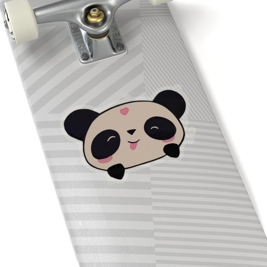 Panda Kiss-Cut Stickers showcasing various shapes and sizes on a white background.