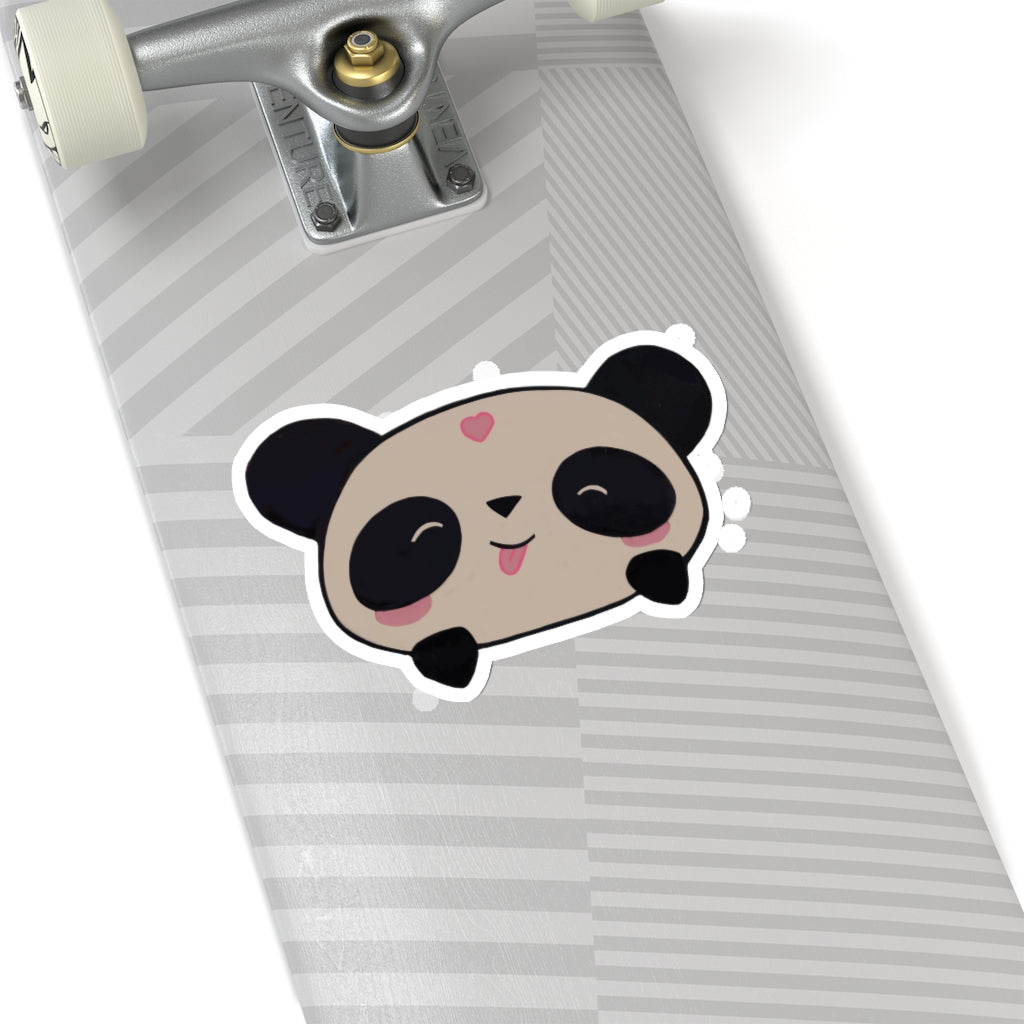 Panda Kiss-Cut Stickers showcasing various shapes and sizes on a white background.