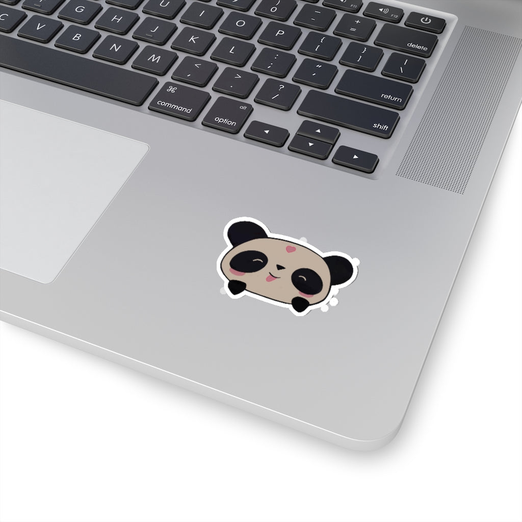 Panda Kiss-Cut Stickers showcasing various shapes and sizes on a white background.