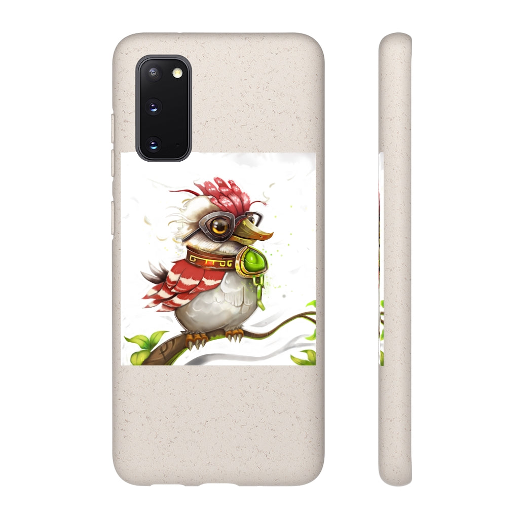 Pete the Sweet Little Bird Biodegradable Case, showcasing its slim design and eco-friendly materials, perfect for sustainable phone protection.