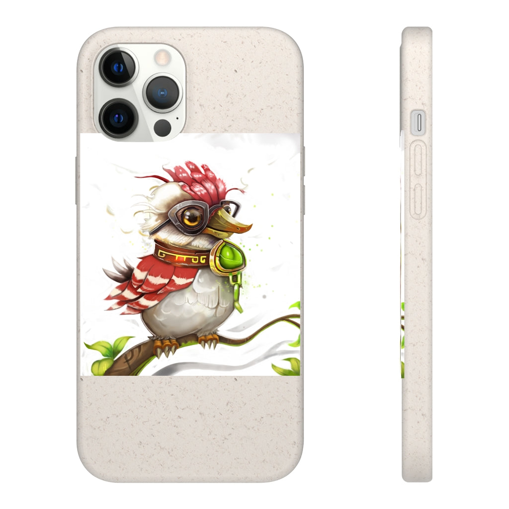 Pete the Sweet Little Bird Biodegradable Case, showcasing its slim design and eco-friendly materials, perfect for sustainable phone protection.