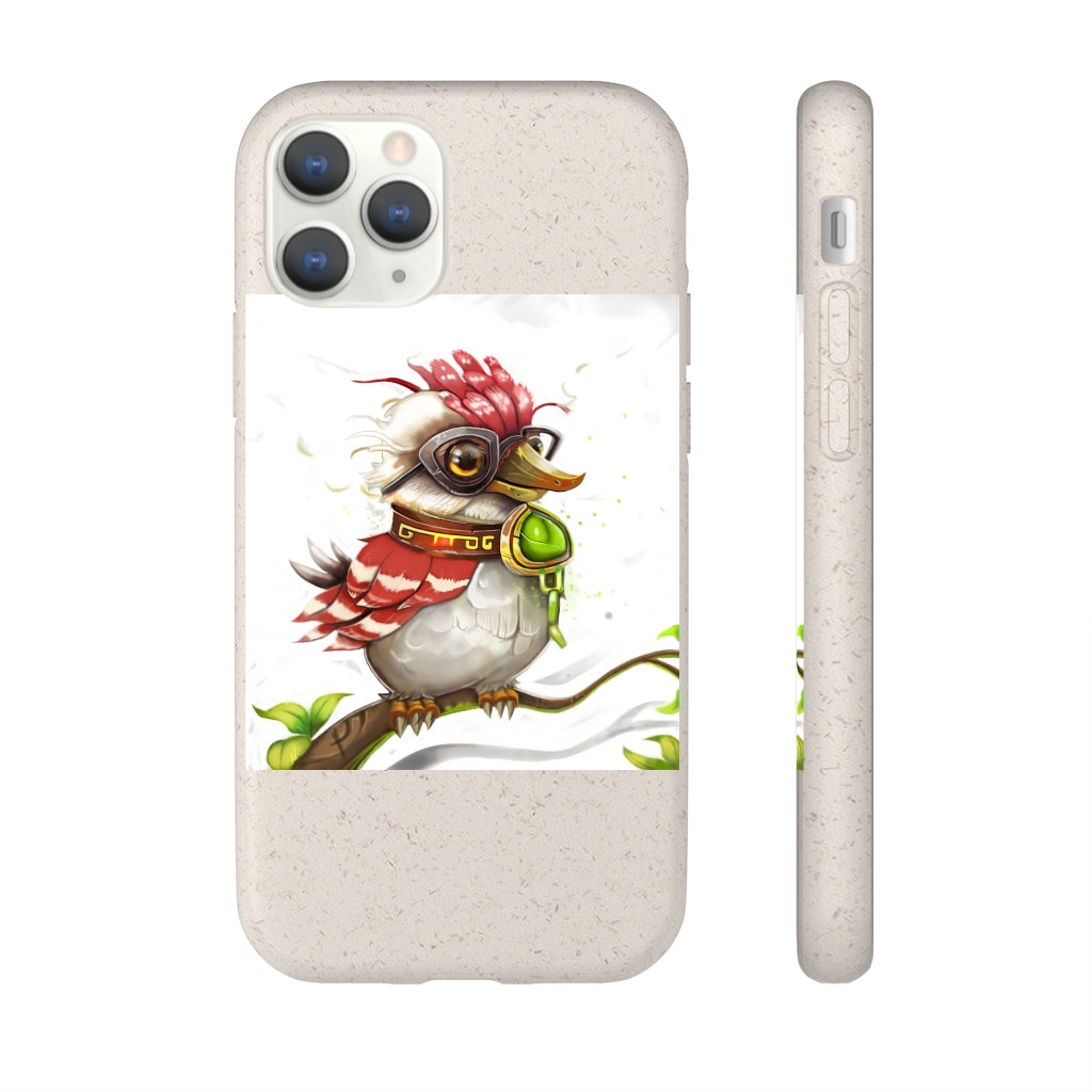 Pete the Sweet Little Bird Biodegradable Case, showcasing its slim design and eco-friendly materials, perfect for sustainable phone protection.