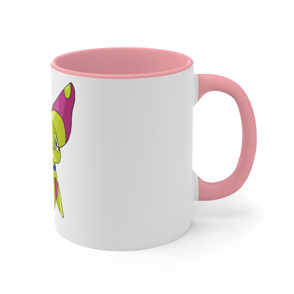 Phaff Accent Mug showcasing a two-tone design with a white exterior and a colored interior, available in red, pink, and black options.