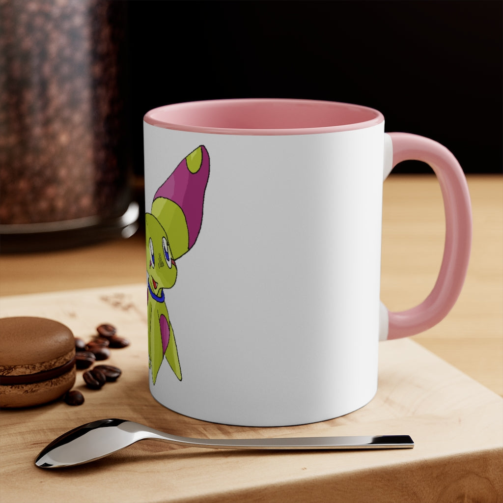 Phaff Accent Mug showcasing a two-tone design with a white exterior and a colored interior, available in red, pink, and black options.