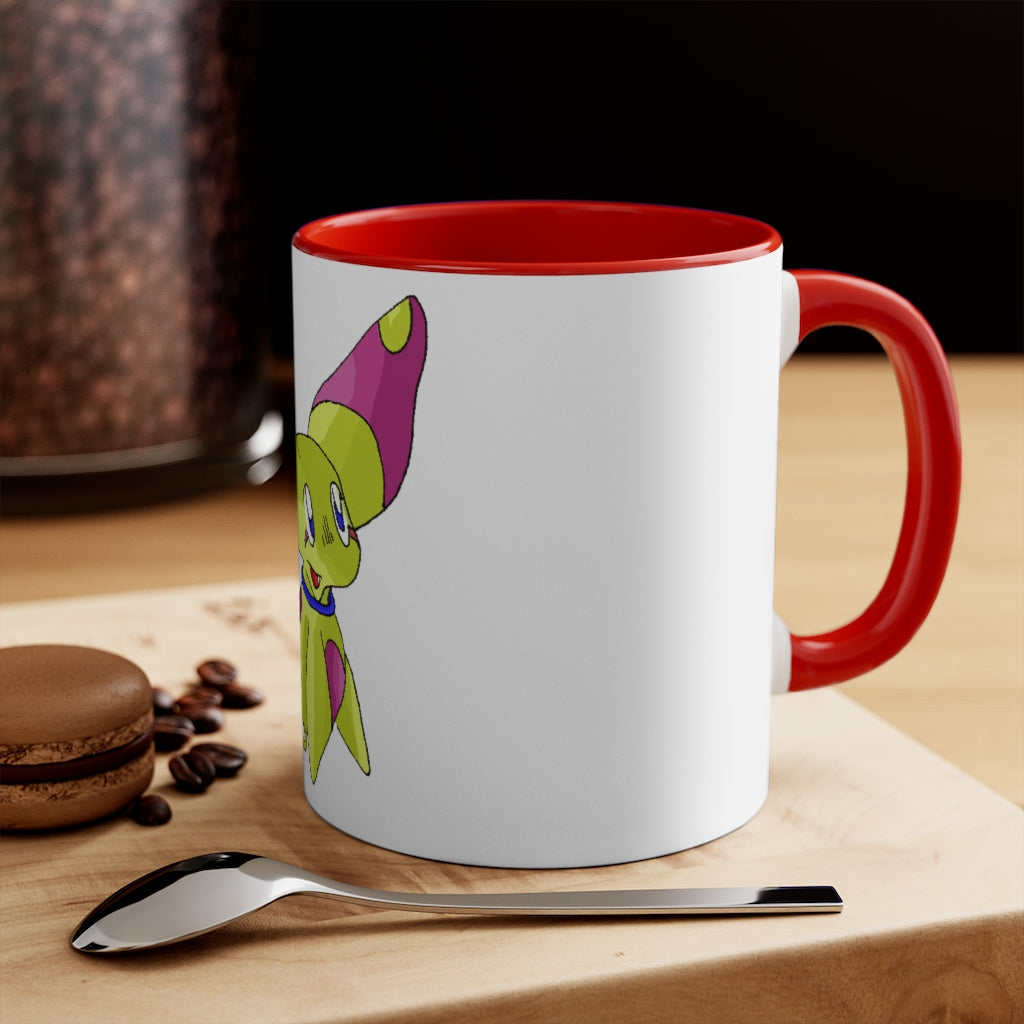 Phaff Accent Mug showcasing a two-tone design with a white exterior and a colored interior, available in red, pink, and black options.