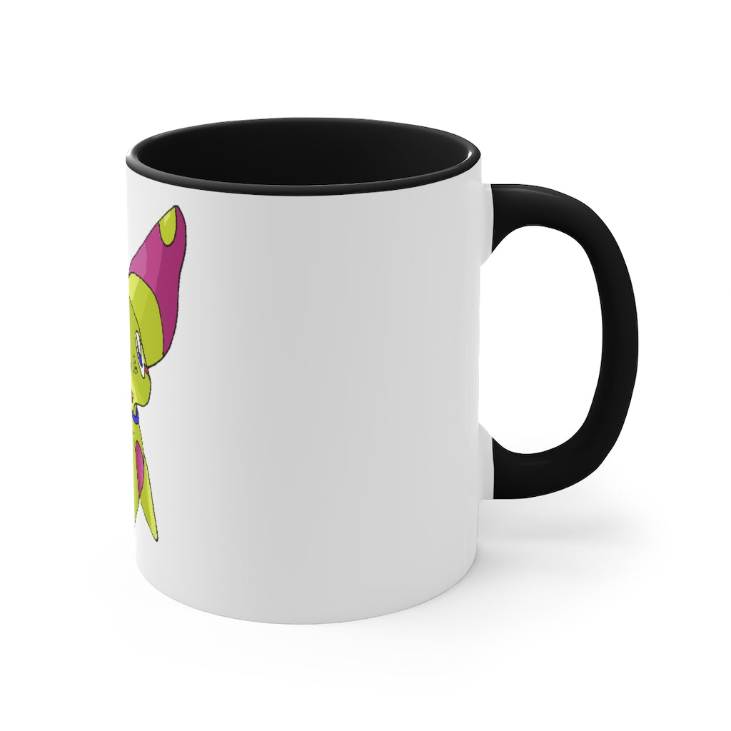 Phaff Accent Mug showcasing a two-tone design with a white exterior and a colored interior, available in red, pink, and black options.