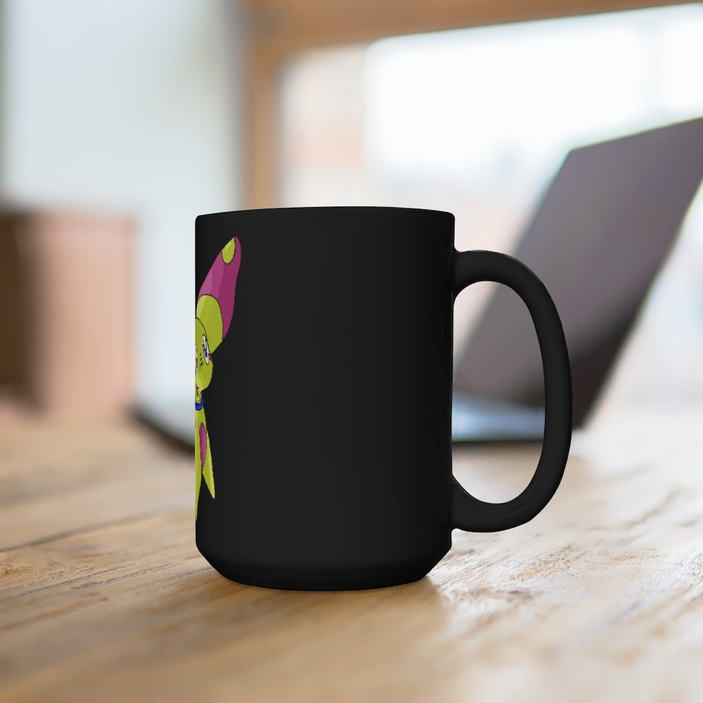 Phaff Black Mug 15oz featuring a sleek black ceramic design with rounded corners and a comfortable C-handle.