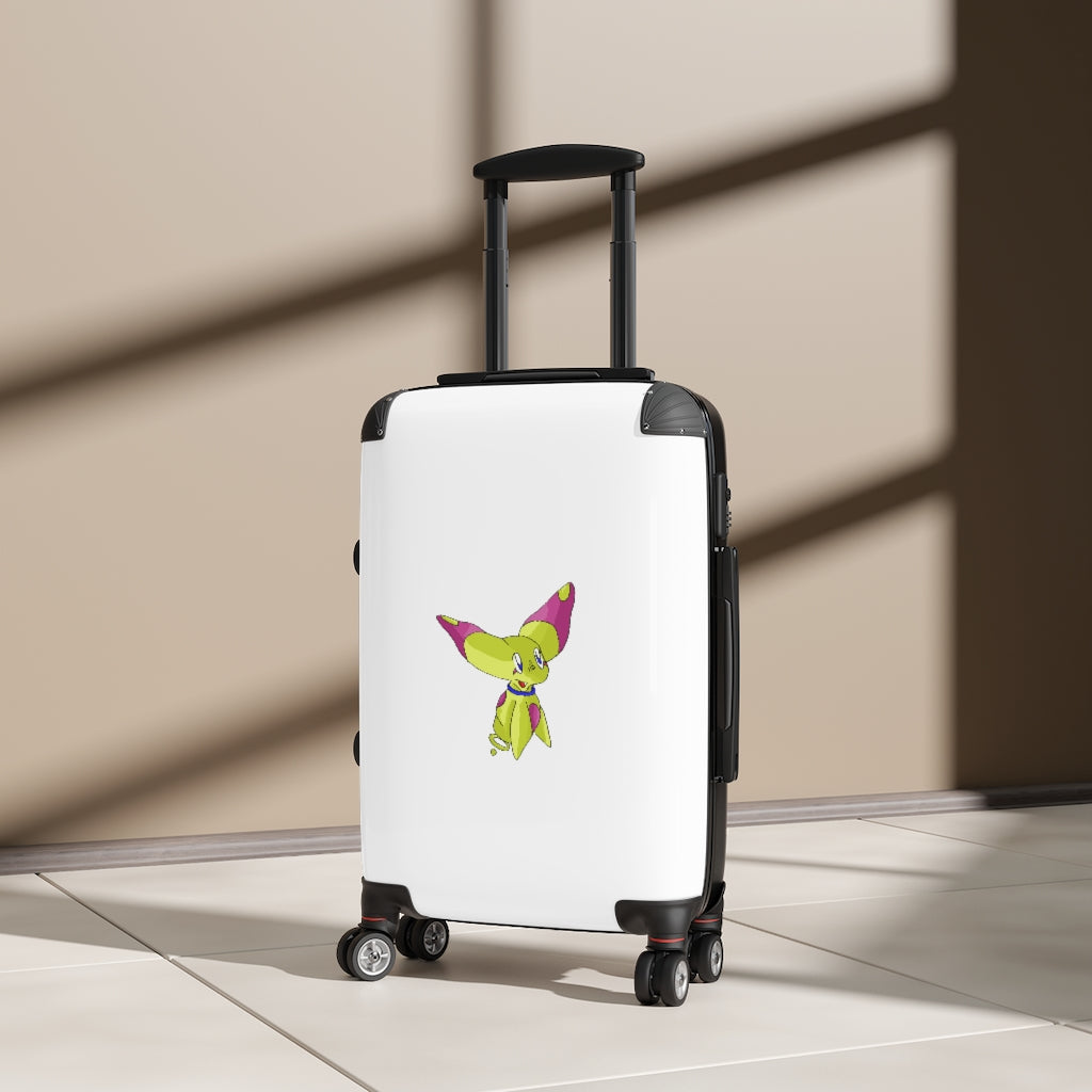 Phaff Cabin Suitcase featuring a personalized design, lightweight polycarbonate shell, and 360° swivel wheels.