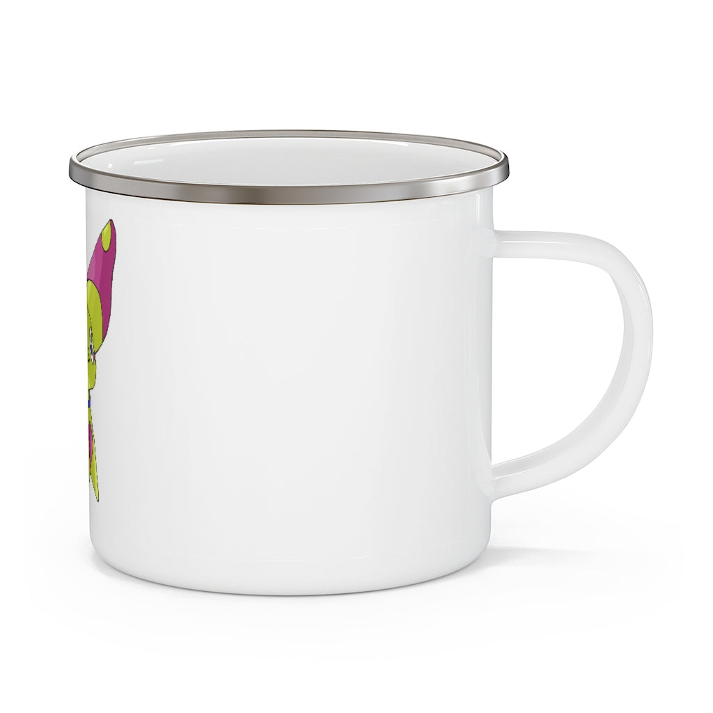 Phaff Enamel Camping Mug with a stylish design, featuring a C-handle and personalized printing options.