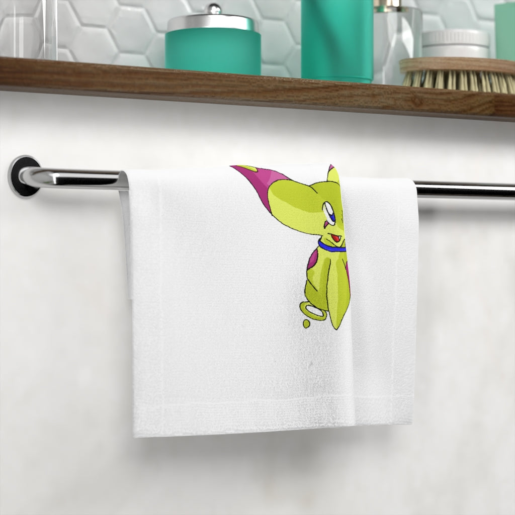 Phaff Face Towel featuring a customizable polyester front and soft cotton back, ideal for personal designs.