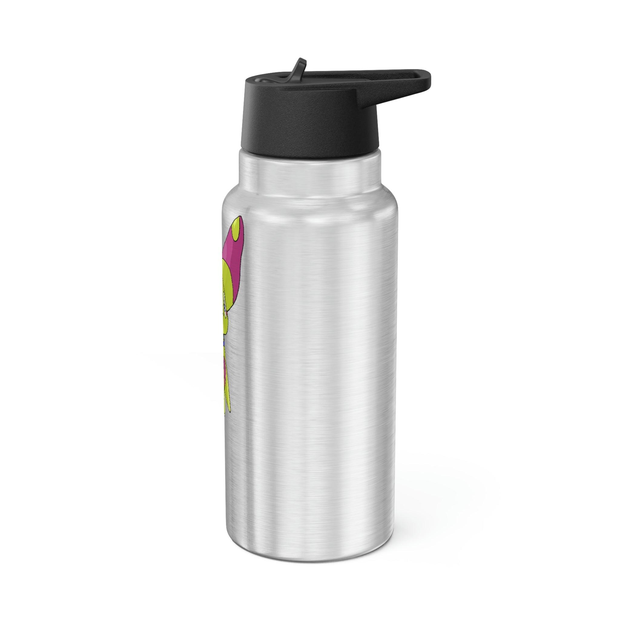 Phaff Gator Tumbler in stainless steel with a custom design and plastic straw, showcasing its 32oz capacity.