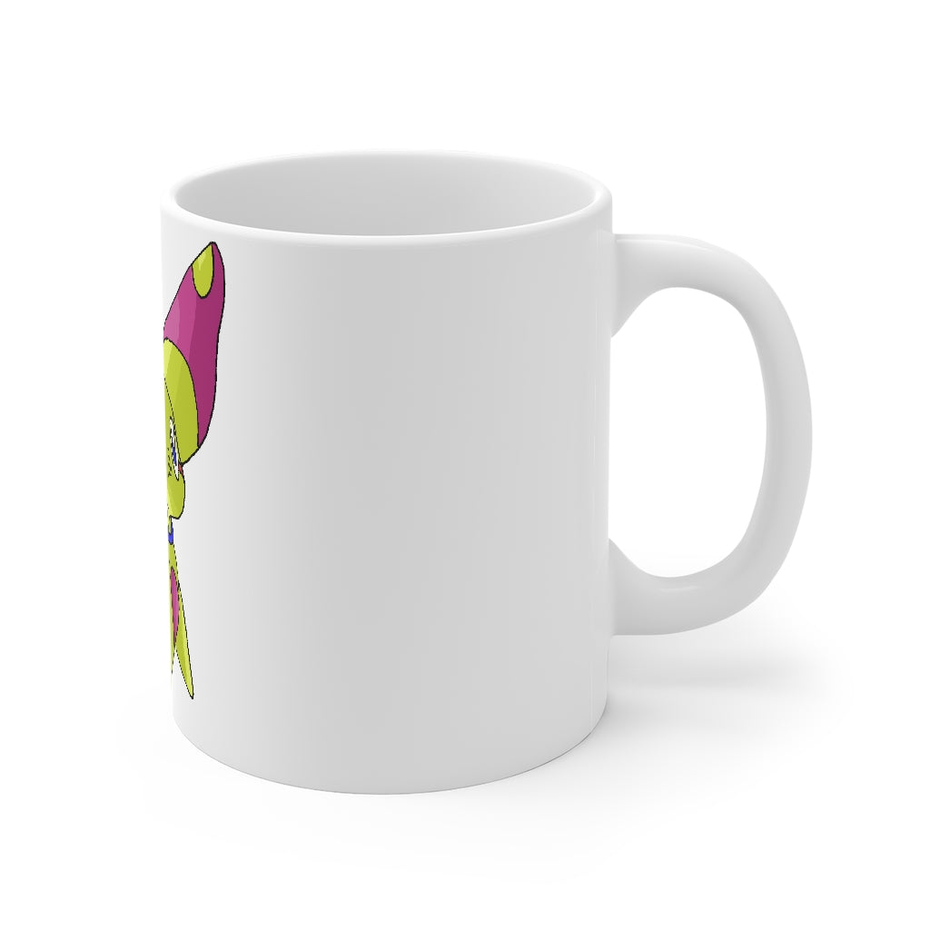 Phaff Mug 11oz, a white ceramic mug with rounded corners and a C-handle, perfect for coffee, tea, and hot chocolate.