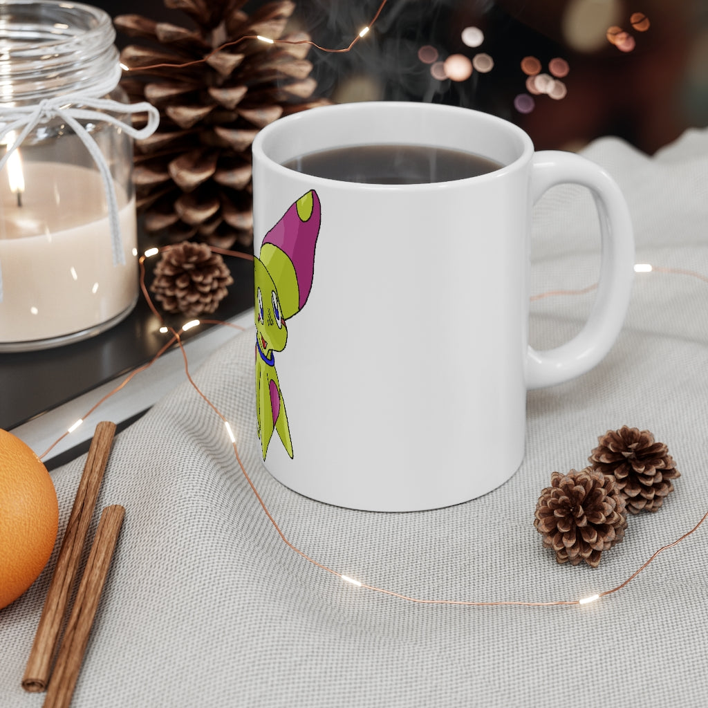 Phaff Mug 11oz, a white ceramic mug with rounded corners and a C-handle, perfect for coffee, tea, and hot chocolate.