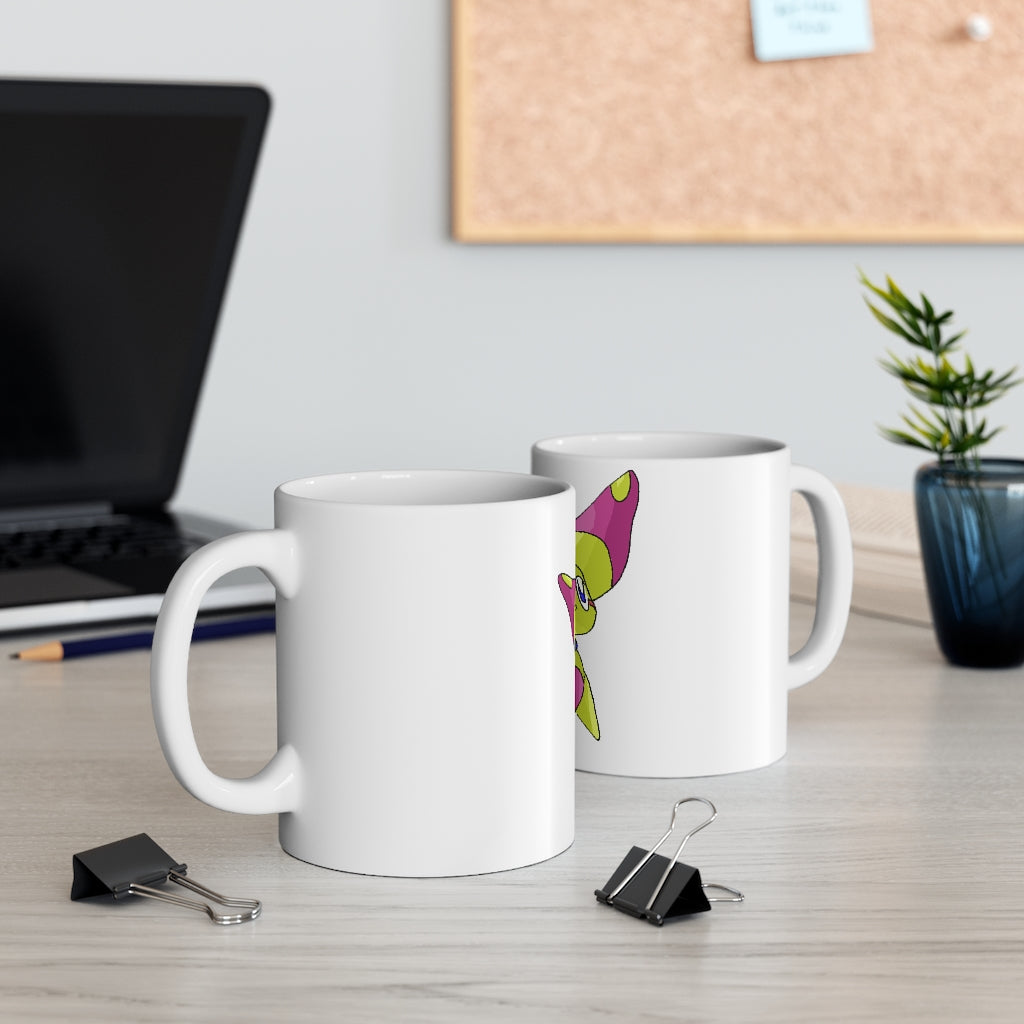 Phaff Mug 11oz, a white ceramic mug with rounded corners and a C-handle, perfect for coffee, tea, and hot chocolate.