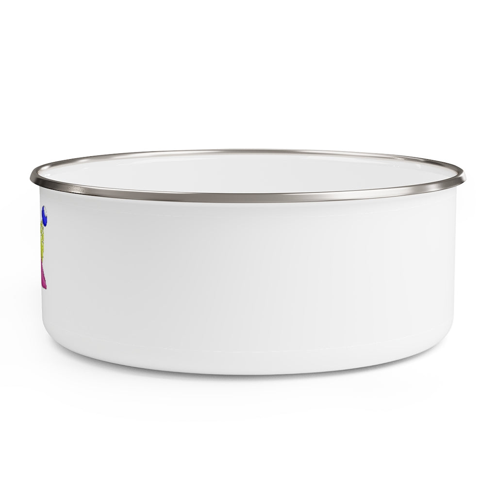 Phaffoff Enamel Bowl featuring a stylish design with a translucent lid, available in three sizes, made from durable stainless steel.