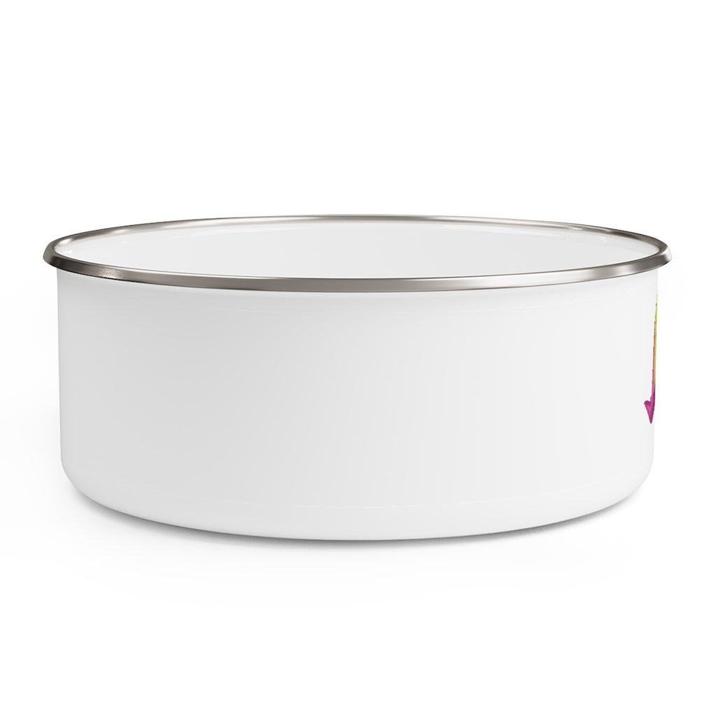 Phaffoff Enamel Bowl featuring a stylish design with a translucent lid, available in three sizes, made from durable stainless steel.