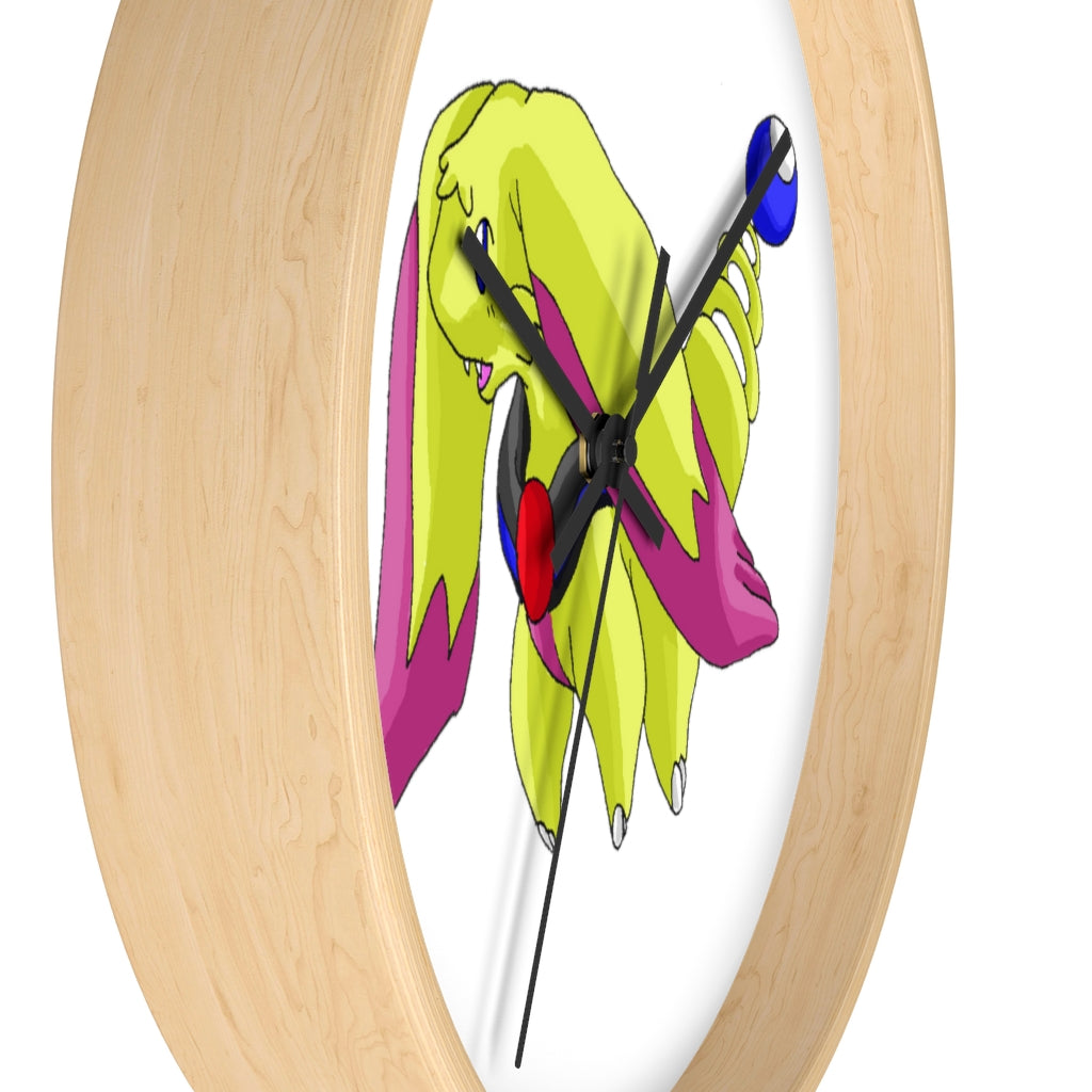 Phaffoff Wall Clock with wooden frame and plexiglass face, showcasing a stylish design for indoor use.