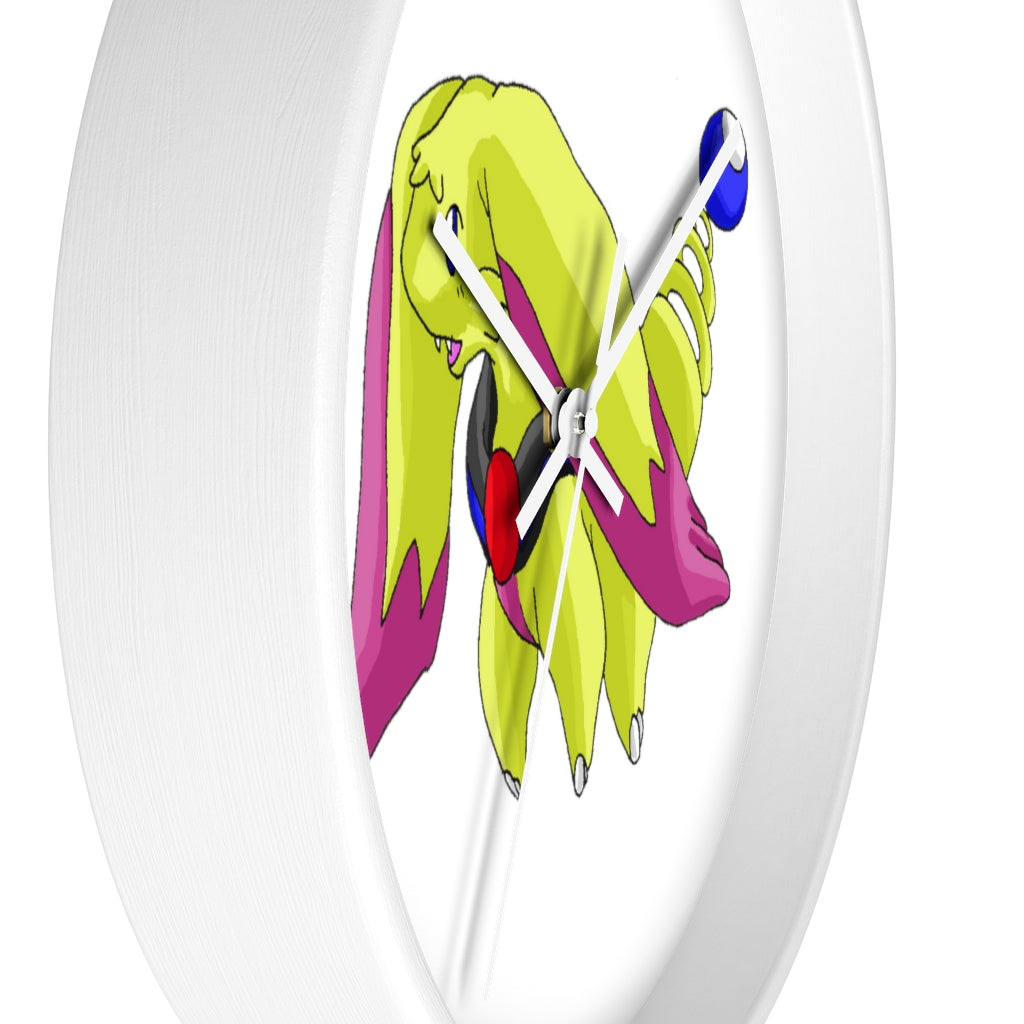 Phaffoff Wall Clock with wooden frame and plexiglass face, showcasing a stylish design for indoor use.